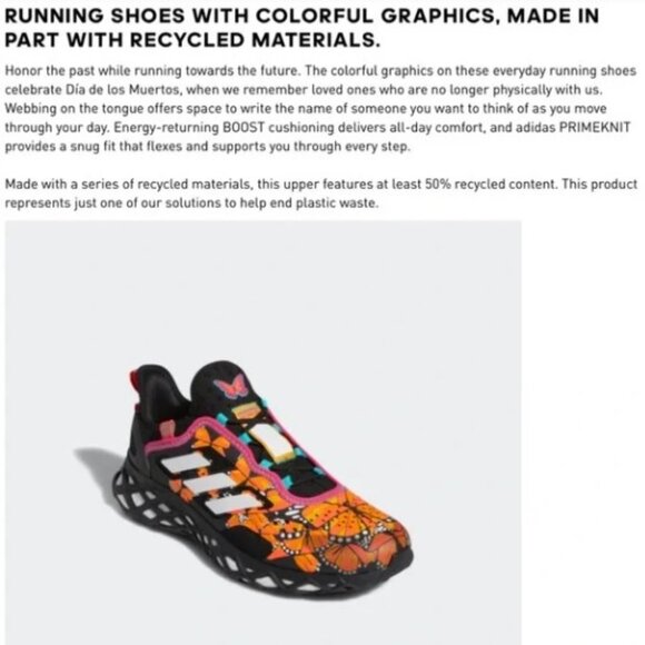 Adidas Web Boost Dia De Los Muertos Running Shoes Sneakers Men\'s Size 13 main image 5